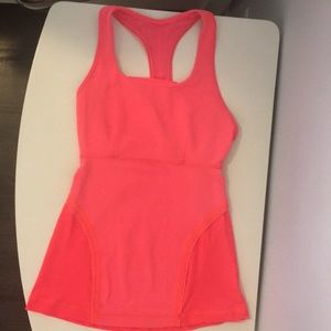 Lululemon Athletica Bright Orange-Pink Tank